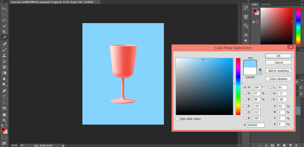 How to change background color in photoshop 13