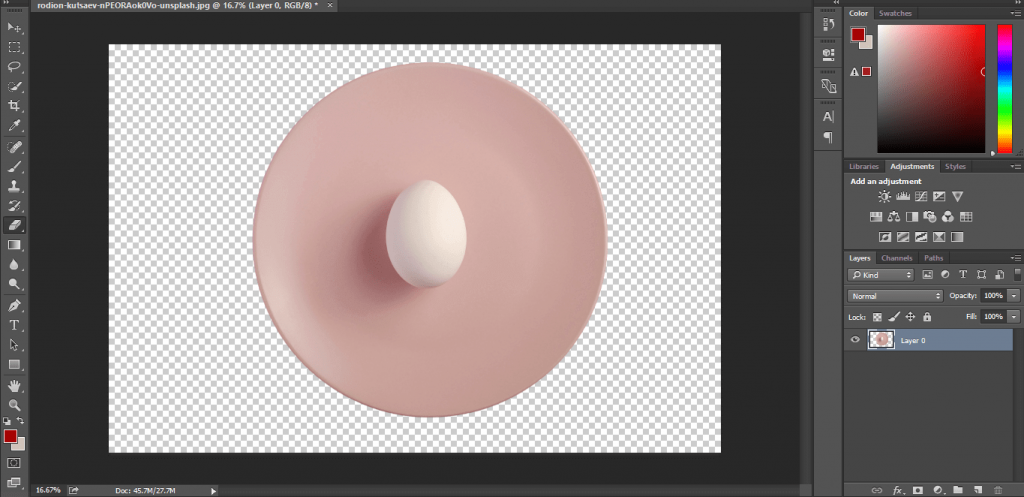 How to change background color in photoshop 19